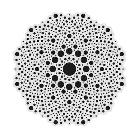 Malowanie kropkami DUO Serwetka 10 cm