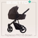 PELPASSO - PRO 05/BROWN/C.CZEK/FLEXY Bebetto wózek 2w1