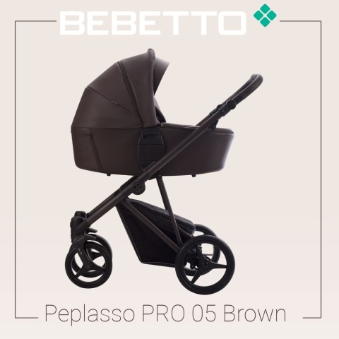 PELPASSO - PRO 05/BROWN/C.CZEK/FLEXY Bebetto wózek 2w1