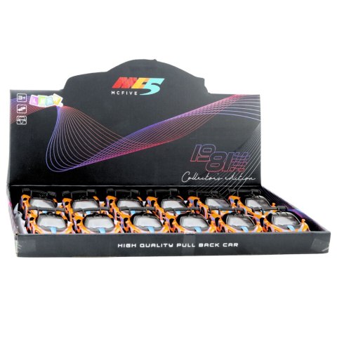 Samochód Sportowy Metalowy Napęd Otwierane Drzwi Pomarańczowy 1:32