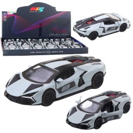 Samochód Wyścigowy Sportowy Metalowy Napęd Otwierane Drzwi Szary 1:32