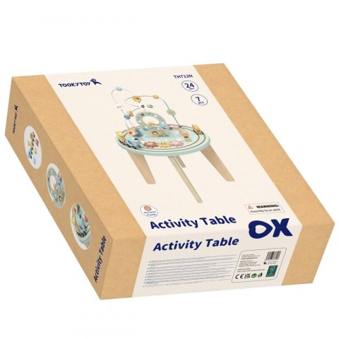 TOOKY TOY Drewniany Stolik Edukacyjny Montessori XXL Dla Dzieci 2+ Interaktywny Kolejka