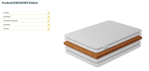 DANPOL Materac kokos 140x70x7 KOALA