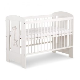 KLUPŚ Łóżeczko SAFARI ŻYRAFKA białe 120x60