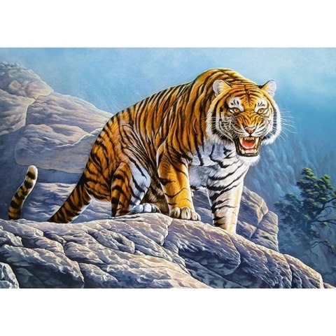 Puzzle 180 el. tiger on rock CASTOR