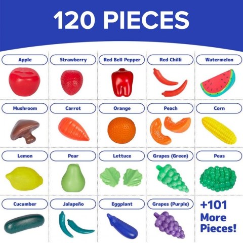 WOOPIE Zestaw do Kuchni Sklepu Warzywa Owoce 120el.