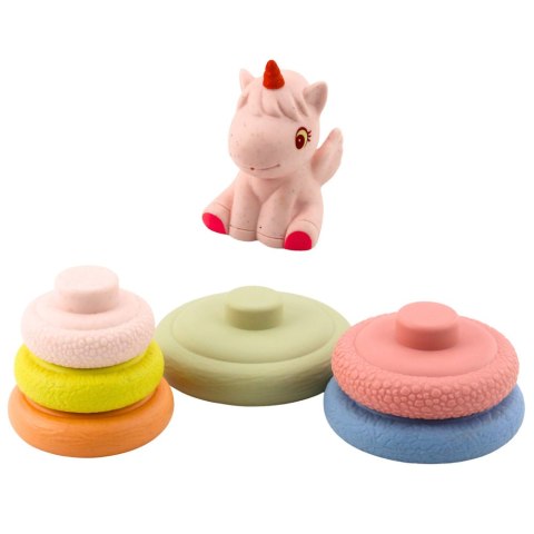 Miękka Piramida Sensoryczna Jednorożec Gumowa EKO Kolorowa