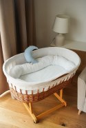 Hi Little One zestaw akcesoriów do kosza Mojżesza liner + materac + prześcieradło GREEN HUNTER