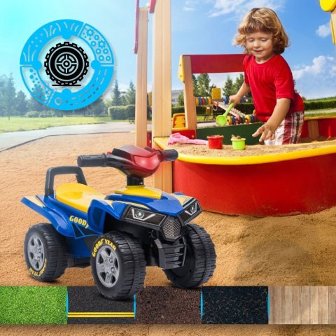 Jeździk pchacz chodzik na roczek dla dzieci Quad Good Year niebieski