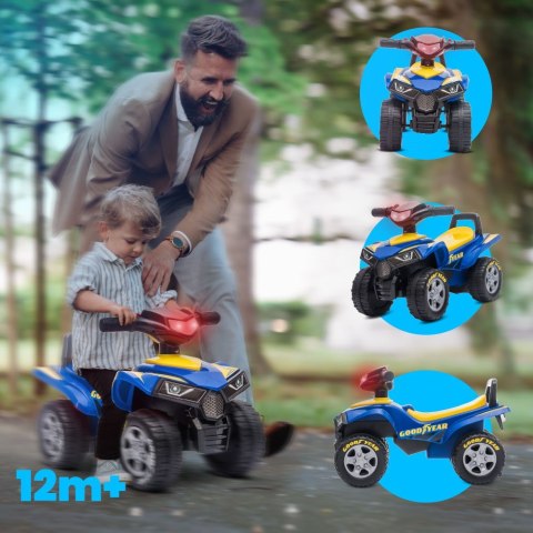 Jeździk pchacz chodzik na roczek dla dzieci Quad Good Year niebieski