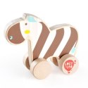 Kolorowa, drewniana zebra na kółkach dla malucha LUCY &amp; LEO