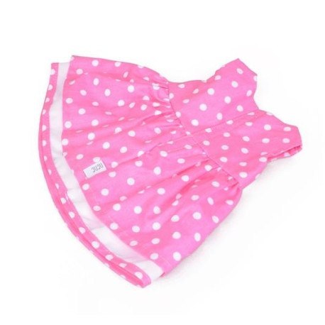 Sukienka dla lalki 35-45cm elizabeth - różowa w kropki NENEKO