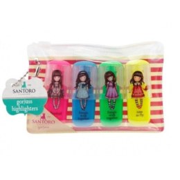 Zakreślacze mini 4 szt santoro - gorjuss friends walk SANTORO LONDON