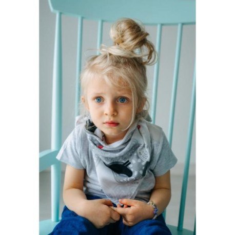 Bambusowy śliniaczek, apaszka lub chustka na głowę (ptaszki na PULP BAMBOO