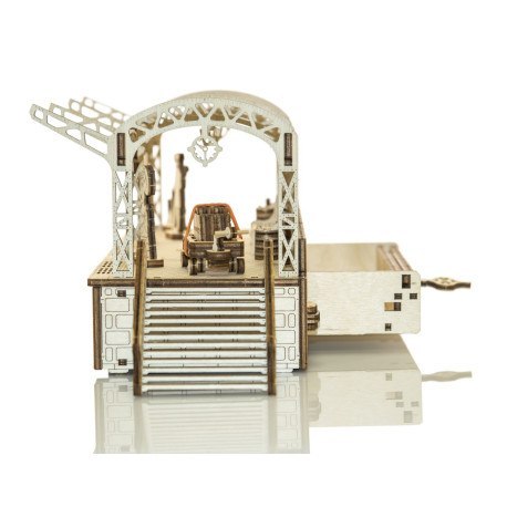 Drewniane puzzle mechaniczne 3d wooden.city - stacja kolejowa WOODEN CITY