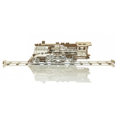 Drewniane puzzle mechaniczne 3d wooden.city - wooden express + tory WOODEN CITY