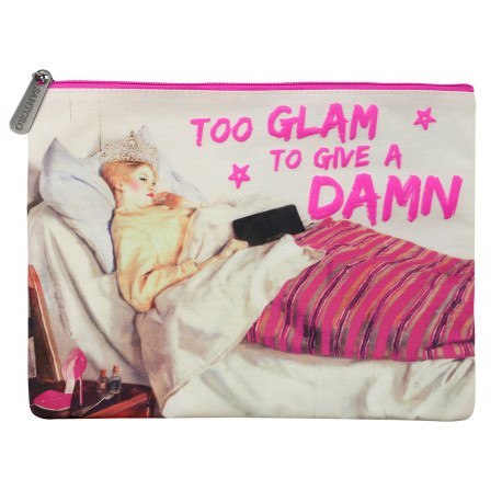 Duża płaska kosmetyczka, saszetka - masterpieces - too glam SANTORO LONDON