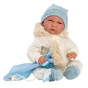 Hiszpańska lalka bobas chłopiec 40cm z fotelikiem - płaczący LLORENS