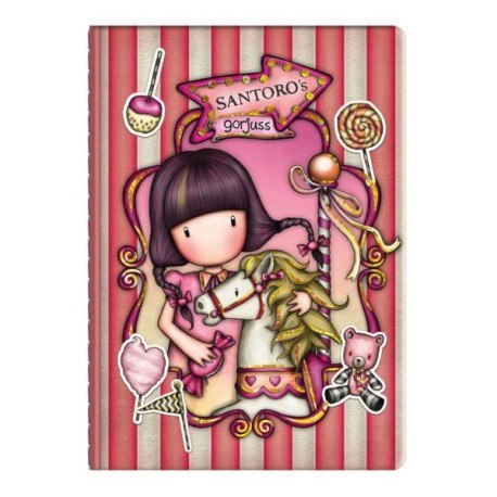 Mały notes z naklejkami - gorjuss - fairground - carousel SANTORO LONDON