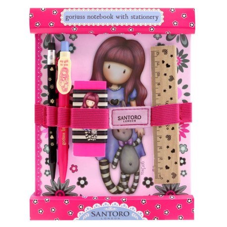 Notes z przyborami szkolnymi - gorjuss fiesta - my gift to you SANTORO LONDON