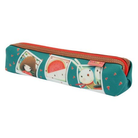 Powlekany prostokątny piórnik - kori kumi - melon showers SANTORO LONDON