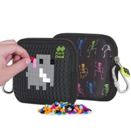 Saszetka na suwak, kosmetyczka, pixie crew, szkielety, czarny panel PIXIE