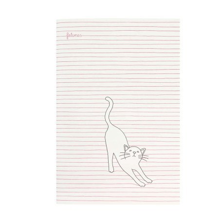 Średni zeszyt - felines - koty - stay pawsitive (pink) SANTORO LONDON