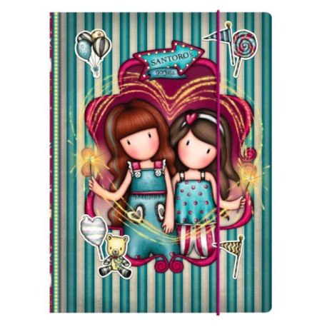 Teczka zamykana na gumkę - gorjuss - fairground - fireworks SANTORO LONDON