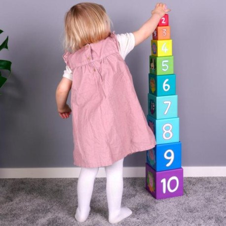 Wieża kartonowa, piramida, 10 klocków, świnka pepa BARBO TOYS