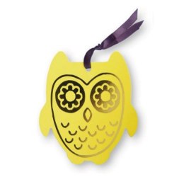 Zakładka do książek ze wstążką - sowa żółta MOSES