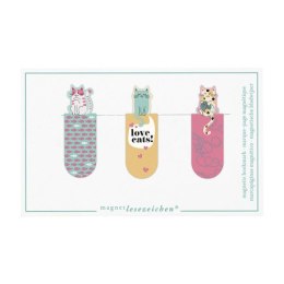 Zakładki magnetyczne - kochać koty MOSES