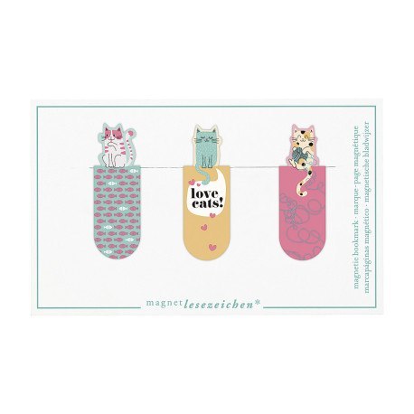 Zakładki magnetyczne - kochać koty MOSES