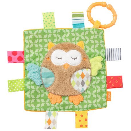 Zawieszka, szmatka sensoryczna, sowa, z kolekcji: śpiący las FEHN