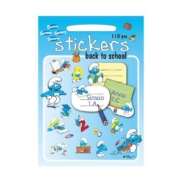 Zestaw naklejek 110 szt., szkoła - smerfy, barbo toys BARBO TOYS