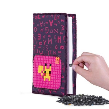 Zeszyt a5 w linie, pixie crew, alfabet, purpurowy PIXIE