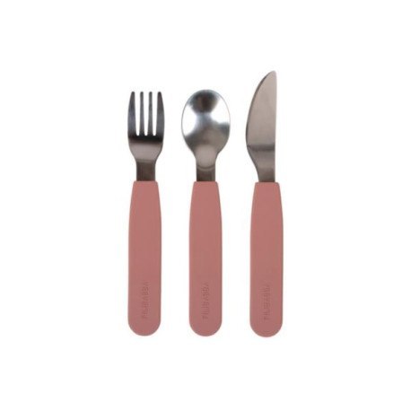 Filibabba silikonowy zestaw sztućców 3szt. rose FILIBABBA