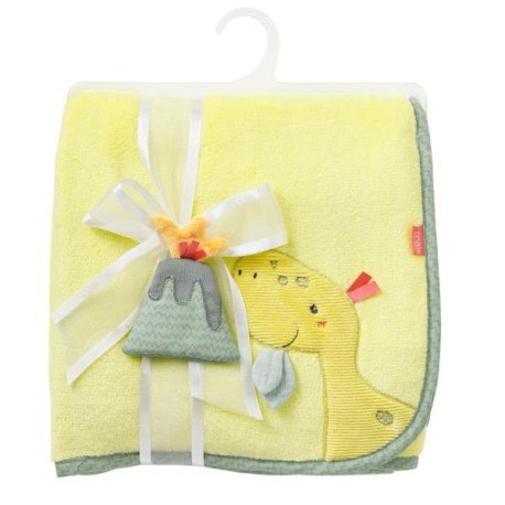 Kocyk z maskotką, wulkan, z kolekcji: wesoły dinozaur FEHN