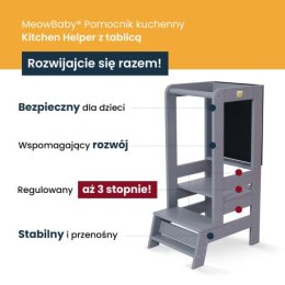 Meowbaby kitchen helper z tablicą, lite drewno cz MEOWBABY