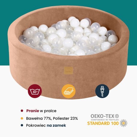 Meowbaby okrągły suchy basen dla dziecka 90x40cm, MEOWBABY