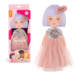 Zestaw ubranek sweet sisters: różowa sukienka z ce ORANGE TOYS