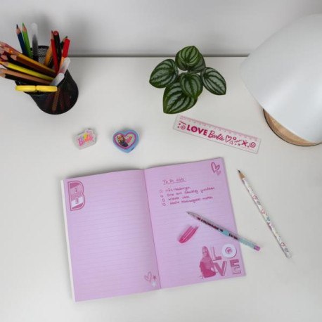 Zestaw przyborów szkolnych w saszetce 7 el. barbie Undercover