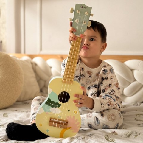 CLASSIC WORLD Drewniane Ukulele Gitara dla Dzieci Niebieskie