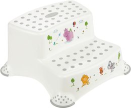 KEEEPER IGOR HIPPO Podest dwustopniowy antypoślizgowy biały