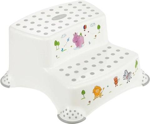 KEEEPER IGOR HIPPO Podest dwustopniowy antypoślizgowy biały