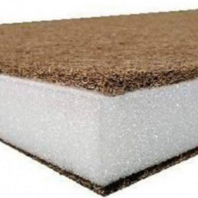 MARINI Materac kokos-pianka-kokos 120x60 tkanina biała