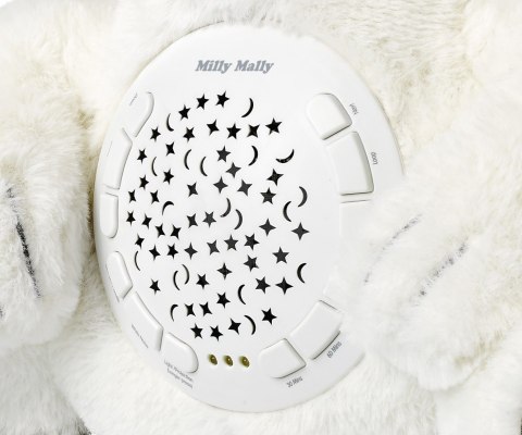 MILLY MALLY Zabawka pluszowa z projektorem Milly Bear White