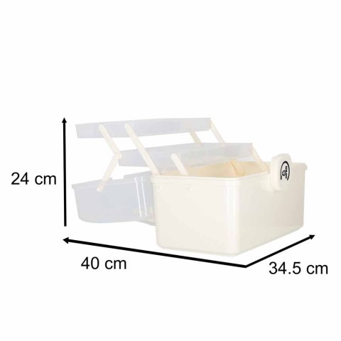 Organizer na leki pojemnik pudełko kasetka apteczka duży XXL na zamek skrzynka 34,5x23x22 cm