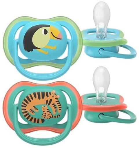 AVENT SCF087/11 Smoczek Ultra Air 6-18m 2 szt. tygryski/tukan
