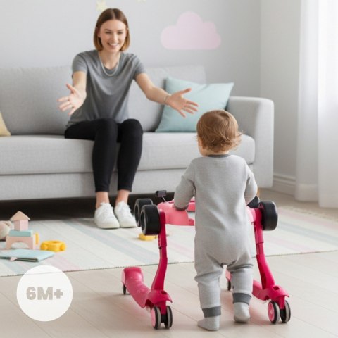 Chodzik, jeździk, pchacz WYŚCIGÓWKA FORMUŁA 1, 3w1 - różowy