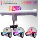 Hulajnoga trójkołowa balansowa platforma LUMIRIDE LED 7 kolorów / 20 programów - szary